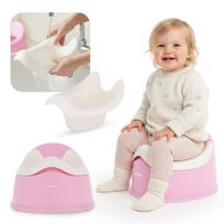 Vaikiška neslystanti puodukas su išimamu įdėklu tvirtas tamsiai rožinis baltas Sun Baby