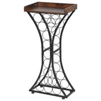 Vyno stovas, 15 butelių pastatomas grindų vyno laikiklis, 43x29x89.5 cm, geležis, laikymas