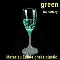 1 vnt. LED šviečiantys puodeliai Vyno Šampano taurės Vakarėlio dovanėlės Suaugusiems Spalvotos plastikinės šampano taurės Gėrimo taurės Šviečia as the picture