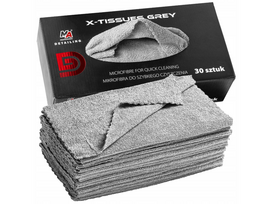 DETAILING - X-TISSUES Besiūlės mikropluošto šluostės pilkos 200GSM  30vnt. mikropluoštas
