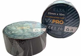 PVC izoliacija STRONG PREMIUM 25 mm x 10m Juoda ELTA VXPRO