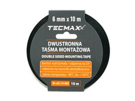 TECMAXX - Dvipusė tvirtinimo juosta juoda -40°C - +120°C / 6mm x 10m