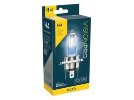 12V 60/55W P43t H4 WHITER 5000K  2VNT. VISION PRO