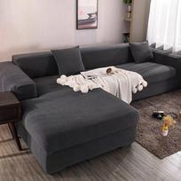 Vienos spalvos elastingas sofos užvalkalas Spandex Modernus Poliesterio Kampinės sofos užvalkalas Kėdės apsauga Svetainės 1/2/3/4 vietų 1pc 1-seat 90-140cm