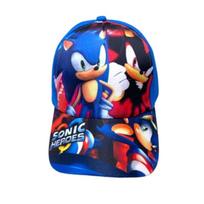 Sonic The Hedgehog Vaikams Reguliuojama beisbolo kepuraitė Drėgmę sugeriantis medvilninis skėtis nuo saulės kepurė Red blue