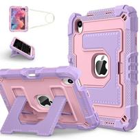 Armor Stand Tablet Case For iPad Mini 7th (A2993 A2995 A2996) Mini 6th (A2567 A2568 A2569) Rugged Protection Cover With Belt iPad Mini 7th 6th