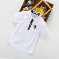 Balti trumparankoviai vasariniai marškinėliai berniukams, skirti aktyviai veiklai Size 140 white