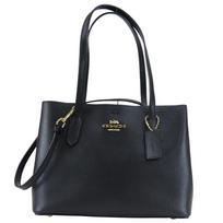 Used COACH Tote Bag F73277 leather black Shoulder