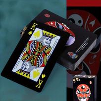 Lošimo kortų kaladė Plastikinės vandeniui atsparios ir nesilankstančios pokerio kiniško veido modelio Dėvėjimui atsparios žaidimo kortos mėlyna