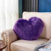 Double-sided Plush Heart-shaped Pillow Girl Lovely Pillow Bedside Cushion Sofa Cushion Soft and Comfortable Detachable Cleaning with Pillow Core 40*40cm