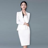 Elegant Women's Business Suit Skirt Set 3XL abrikoso spalvos rinkinys