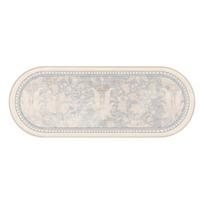 1pc Plush Flower Pattern Oval Bedside Rug - Soft, Non-slip Bedroom Rug, Decorative Floor Mat, for Bedroom, Living Room and Sofa - Farmhouse Home Decor 40x120cm