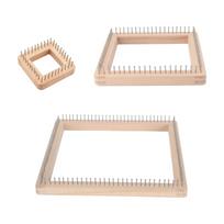 Durable Wooden Knitting Board Loom Pin Loom Weaving Tool Needlework Craft Supplies for DIY Crochet and Knitting 10cmx10cmx3.5cm