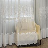 1 vnt. Baltos siuvinėtos permatomos užuolaidos užuolaidos svetainei valgomajam miegamajam 150*270cm white