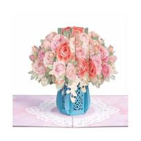 Forever-Blooming 3D Pop-Up Flower Card Handmade Recyclable Paper Card Eternal Romantic Memories Valentines Day Anniversary Birthday