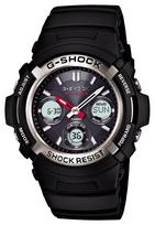 Casio saulės laikrodis juodas G-Shock radijo bangomis valdomas AWG-M100-1AJF juoda