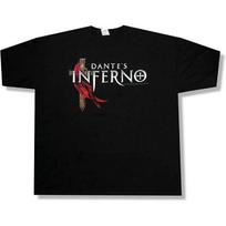 BBTHEORY Dante's Inferno Kryžius Juodi Vyriški Marškinėliai 100% Medvilnė Vaizdo Žaidimas S juoda