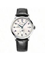 orient Heritage Madingas vyriškas mechaninis automatinis laikrodis su natūralios odos dirželiu RE-AW0004S00B balta