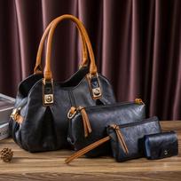 Didelės Crossbody Krepšiai Moteriškos Pečių Rankinės Piniginės ir Piniginės Rinkinys Moterims Dėžutės Hobo Piniginės Trijų dalių rinkinys 20cm*32cm*16cm ruda