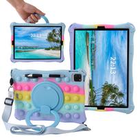 Dėl iPad A16 11-os kartos dėklas 2025 m. 360° besisukantis minkšto silikono dėklas iPad 10-os kartos 10,9'' 2025 m. Vaikams su stovu Burbulinis planšetės dangtelis iPad A16 11th 2025