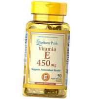Vitaminas E, Alfa-Tokoferolis, Vitaminas E-450, Puritan's Pride (36367090) 50softgels