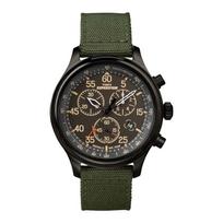 TIMEX Expedition Field Chronograph TW4B10300 Žalias drobės dirželis Atsparus vandeniui 100M Vyriškas žalia
