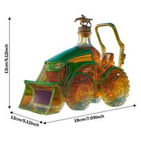Alkoholio grafinas 3D traktoriaus formos vyno butelis stiklinis laikymo ornamentas Grafino dekoracija vyrams moterims barui šeimos spintai