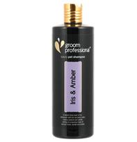 Groom Professional Iris & Amber Luxury Shampoo - prabangaus kvapo, blizgesį suteikiantis šampūnas. Talpa: 450ml