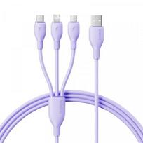 Baseus Fast Charging Cable USB-A to M+L+C 3.5A 1.3m Nebula Purple