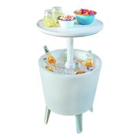 Apvalios formos sodo stalas su padėklu 49.5x49.5 cm Illuminated cool – Keter