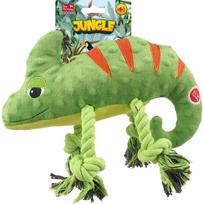 Dog Fantasy Jungle čirškantis chameleonas 28 cm – žaislas aktyviems šunims