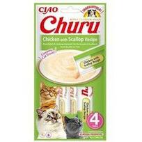 Churu su vištiena ir šukutėmis - kreminis skanėstas katėms, 4 x 14 g