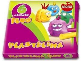 Neoninis plastilinas vaikams, 6 spalvos, lengvai formuojamas, nelimpa ir daugkartinis naudojimas