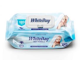 WhiteDay Sensitive vaikiškos drėgnos servetėlės, 120 vnt.