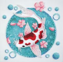 Biserio siuvinėjimo rinkinys „Koi karpis“ 15x15 cm AM-246