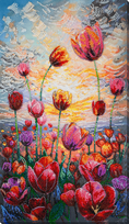 Puošnus karoliukų siuvinėjimo rinkinys „Pavasario ritmas“ 24x42 cm