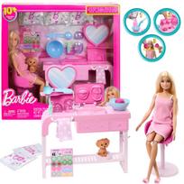 Barbie veido kaukių gaminimo rinkinys su lėle ir SPA aksesuarais, HYV31