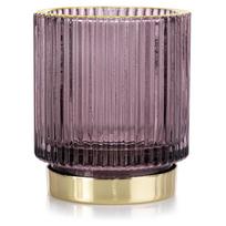 Žvakidė stiklinė 7 cm violetinė