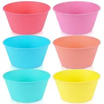Plastikiniai dubenėliai 12,5 cm, 400 ml, 6 vnt.