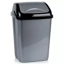 Šiukšliadėžė plastikinė pilka 26 l