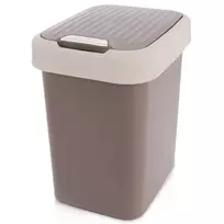 Šiukšliadėžė plastikinė ruda 12 l