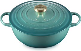 Le Creuset Puodas La Marmite Signature 26 cm, bleu riviera