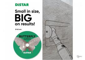 Deimantinis diskas su koteliu graveriui, plytelėms pjauti, 0.6mm, 45 mm, Butterfly, Distar