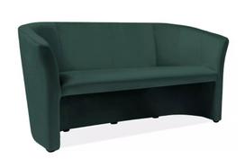 Trivietė aksominė sofa Signal Meble TM 3, tamsiai žalia
