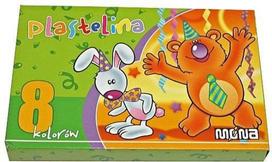 Mona plastilinas 8 spalvų minkšta vaško pagrindo plastiko masė vaikams 1 vnt.