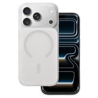 Glossy Magsafe dėklas skirtas Apple iPhone 15 baltos spalvos