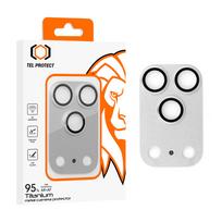 Apsauginis stiklas Tel Protect 95% AR+AF Full Metal Camera Protector on camera skirta Apple iPhone 17 Pro Max silver (camera island)