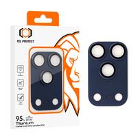 Apsauginis stiklas Tel Protect 95% AR+AF Full Metal Camera Protector on camera skirta iPhone 17 Pro Max blue (camera island)