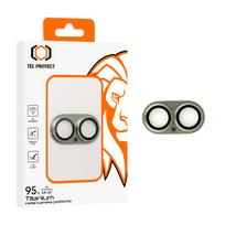 Apsauginis stiklas Tel Protect 95% AR+AF Full Metal Camera Protector on camera skirta Apple iPhone 17 green (camera island)