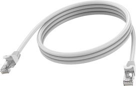 Vision - Patch-Kabel - RJ-45 (M) zu RJ-45 (M) - 1,0m - 6,2 mm - STP - CAT 6a - geformt, ohne Haken - weiß (TC 1MCAT6A)